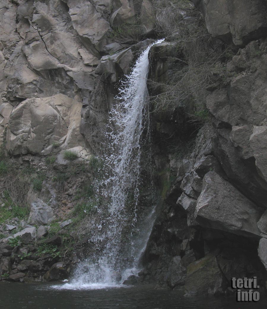 The last waterfall on the river Chivchavi near Tetri Tskaro